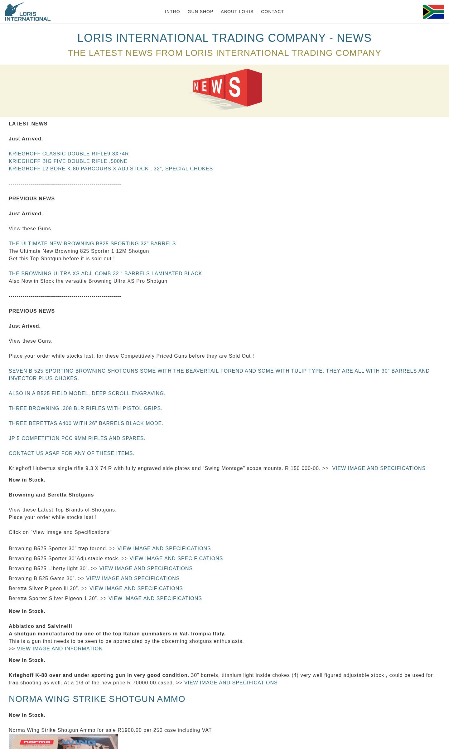 The original news page