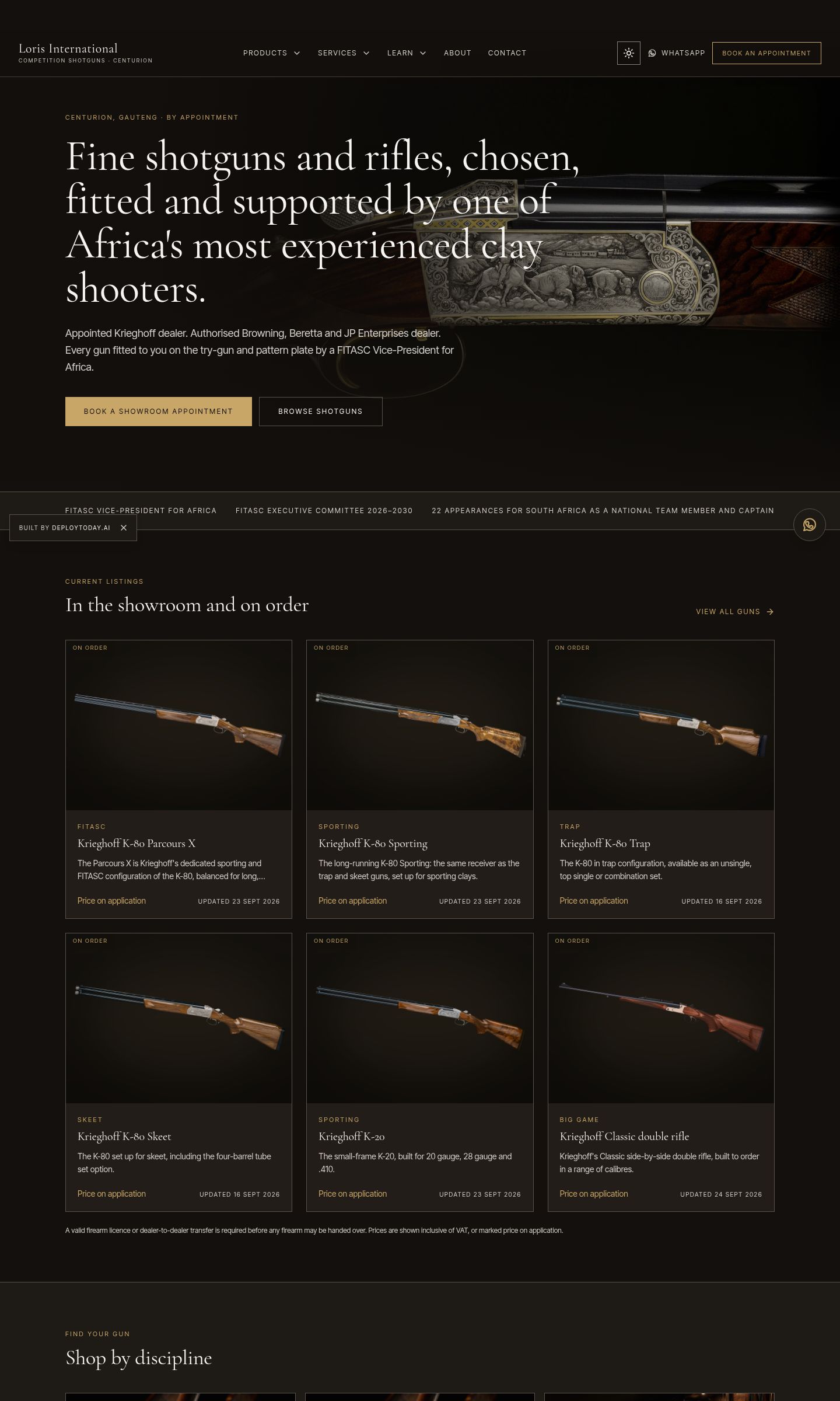The new Loris home page with headline and two clear buttons