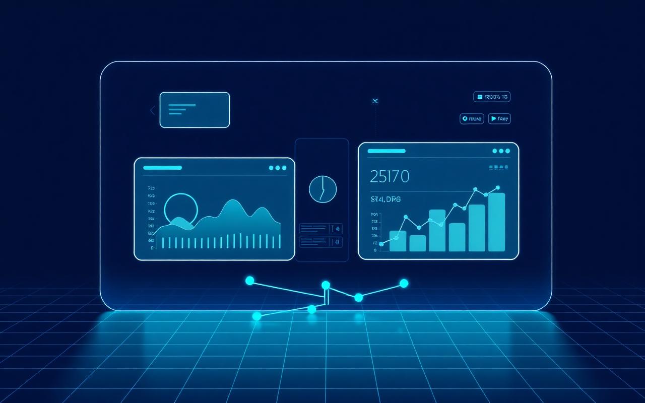 Illustration of a custom business dashboard
